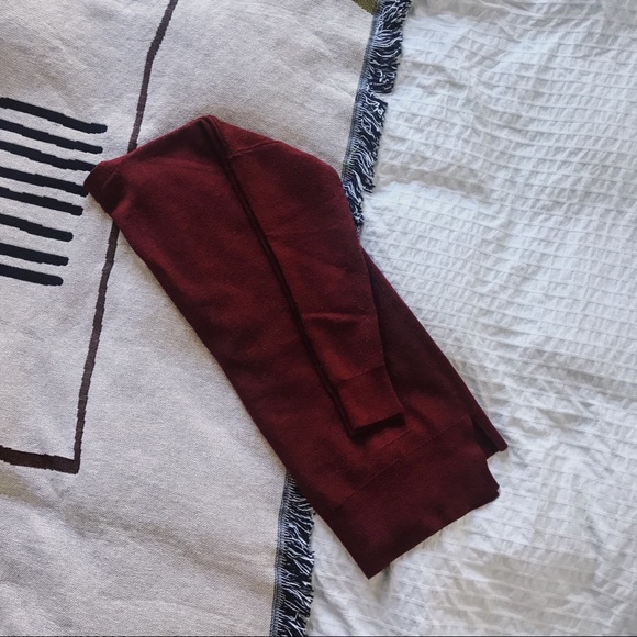J Crew Marina wool Burgundy Cardigan - Picture 3 of 4